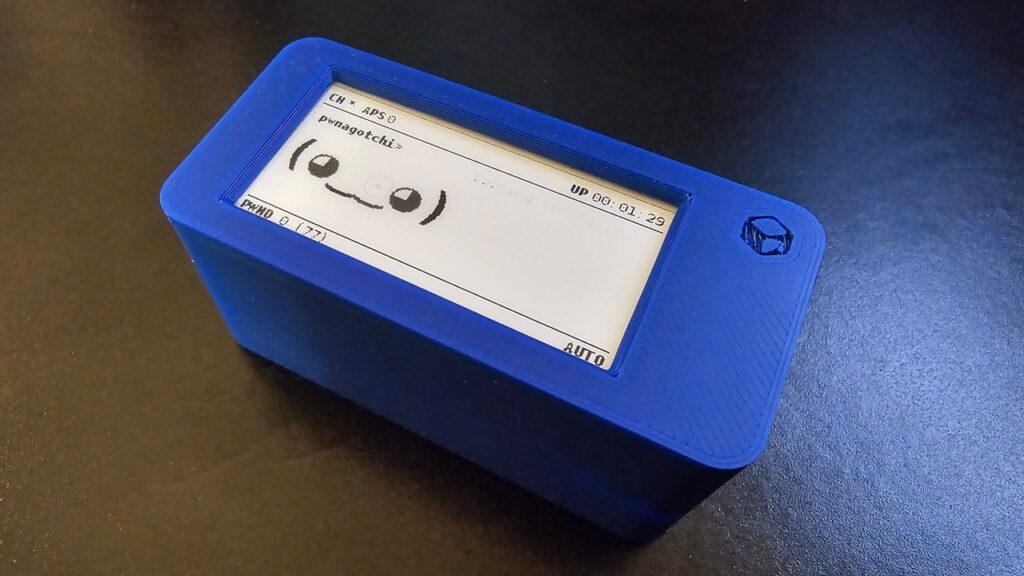 Pwnagotchi AI Wi-Fi pet running on a Raspberry Pi with an e-ink display used for ethical security testing